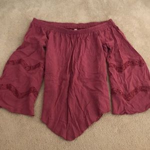 Pink off the shoulder top